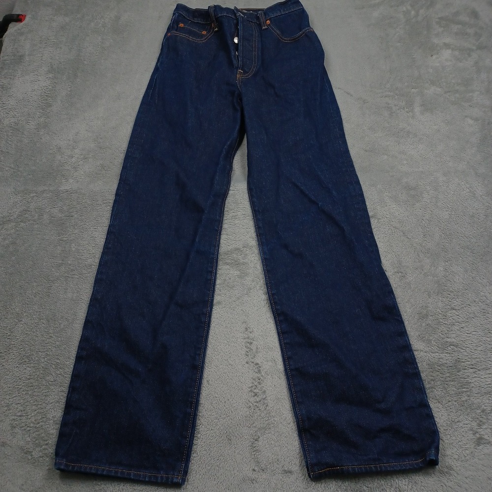 Levis 501 Jeans Womens 26 Blue Denim Premium Button Fly Modern Casual